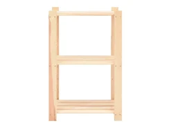 Estantería 3 niveles 5 unidades madera pino maciza 150 kg ES319682