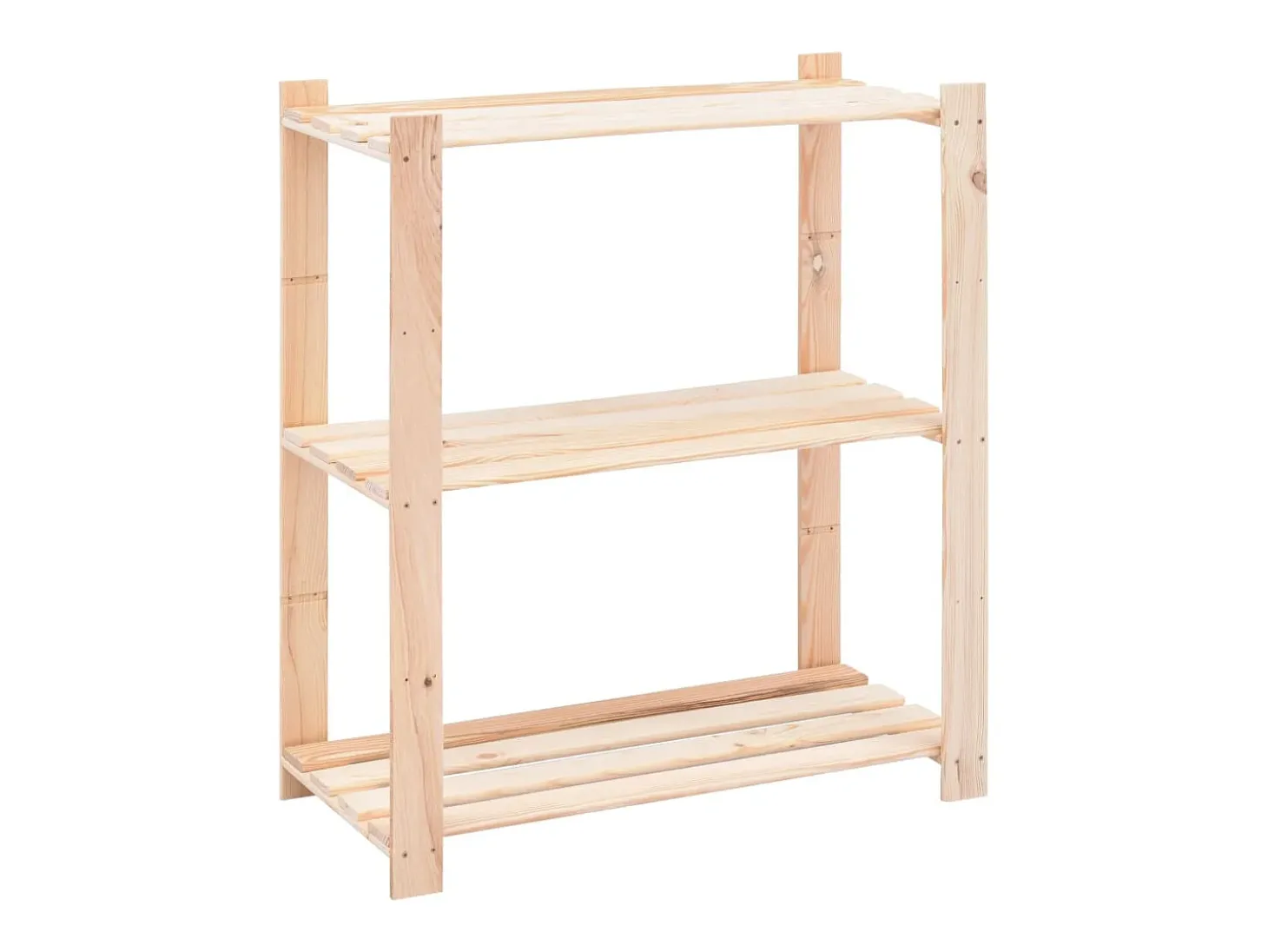 Estantería 3 niveles 2 unidades madera pino maciza 150 kg ES668149