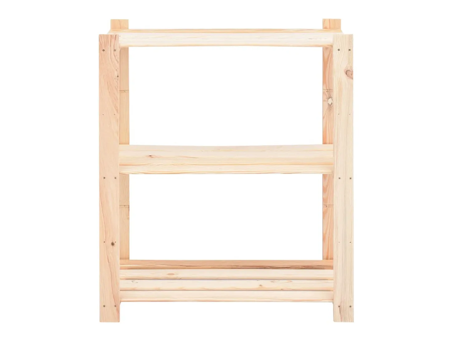 Estantería 3 niveles 2 unidades madera pino maciza 150 kg ES668149