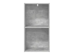 Estantería 2 niveles contrachapada gris hormigón 40x30x76,5cm