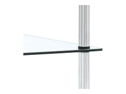 Estantería 3 niveles cristal templado transparente 40x40x67 cm ES799558