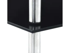 Estantería 5 niveles cristal templado negro 30x30x130 cm ES652947