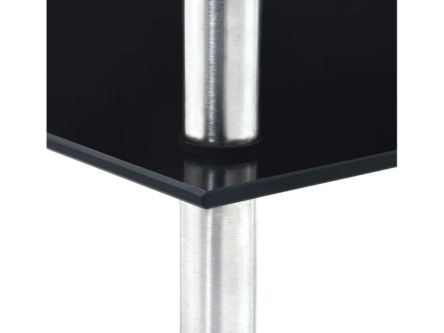 Estantería 5 niveles cristal templado negro 30x30x130 cm ES652947