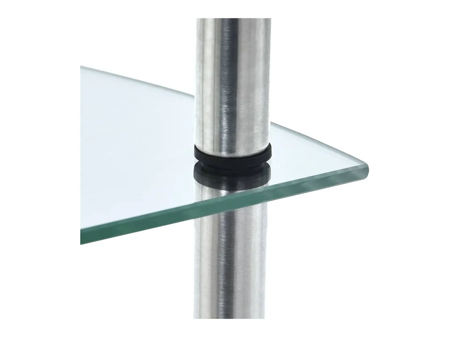 Estantería 5 niveles cristal templado transparente 30x30x130 cm