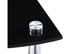 Estantería 3 niveles cristal templado negro 30x30x67 cm ES830836