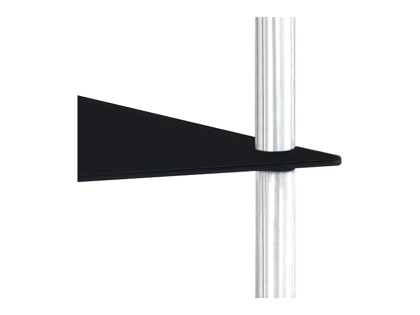 Estantería 4 niveles cristal templado negro 40x40x100 cm