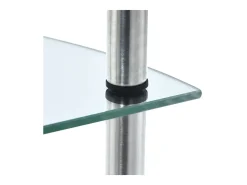 Estantería 3 niveles cristal templado transparente 30x30x67 cm ES966148