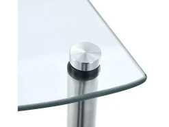 Estantería 5 niveles cristal templado transparente 30x30x130 cm ES938258