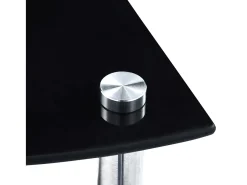Estantería 4 niveles cristal templado negro 30x30x100 cm