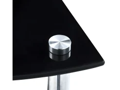 Estantería 5 niveles cristal templado negro 30x30x130 cm