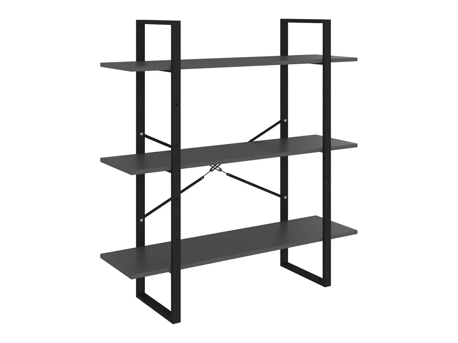 Estantería 5 niveles madera ingeniería gris 100x30x175 cm