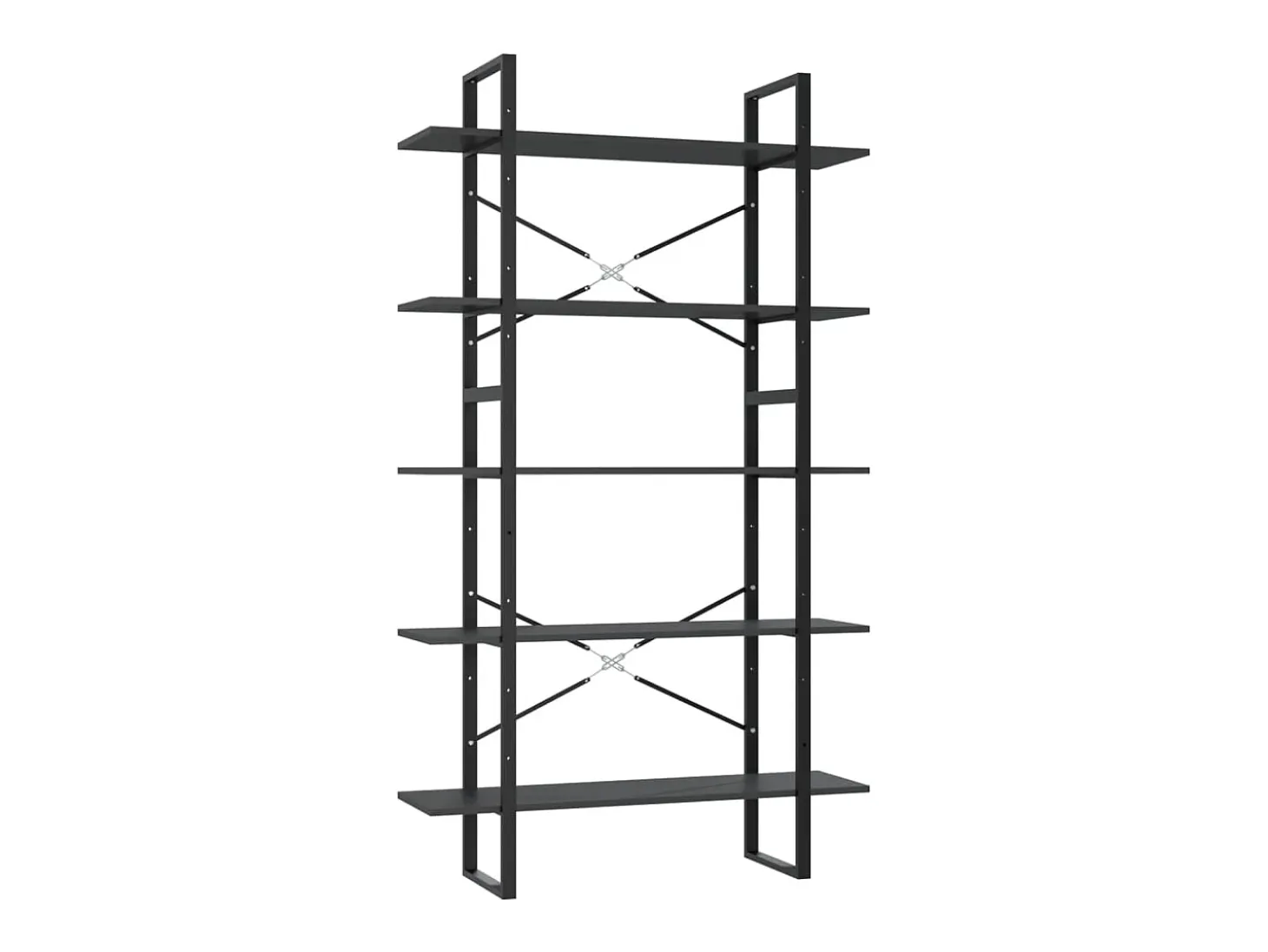 Estantería 5 niveles madera ingeniería gris 100x30x175 cm