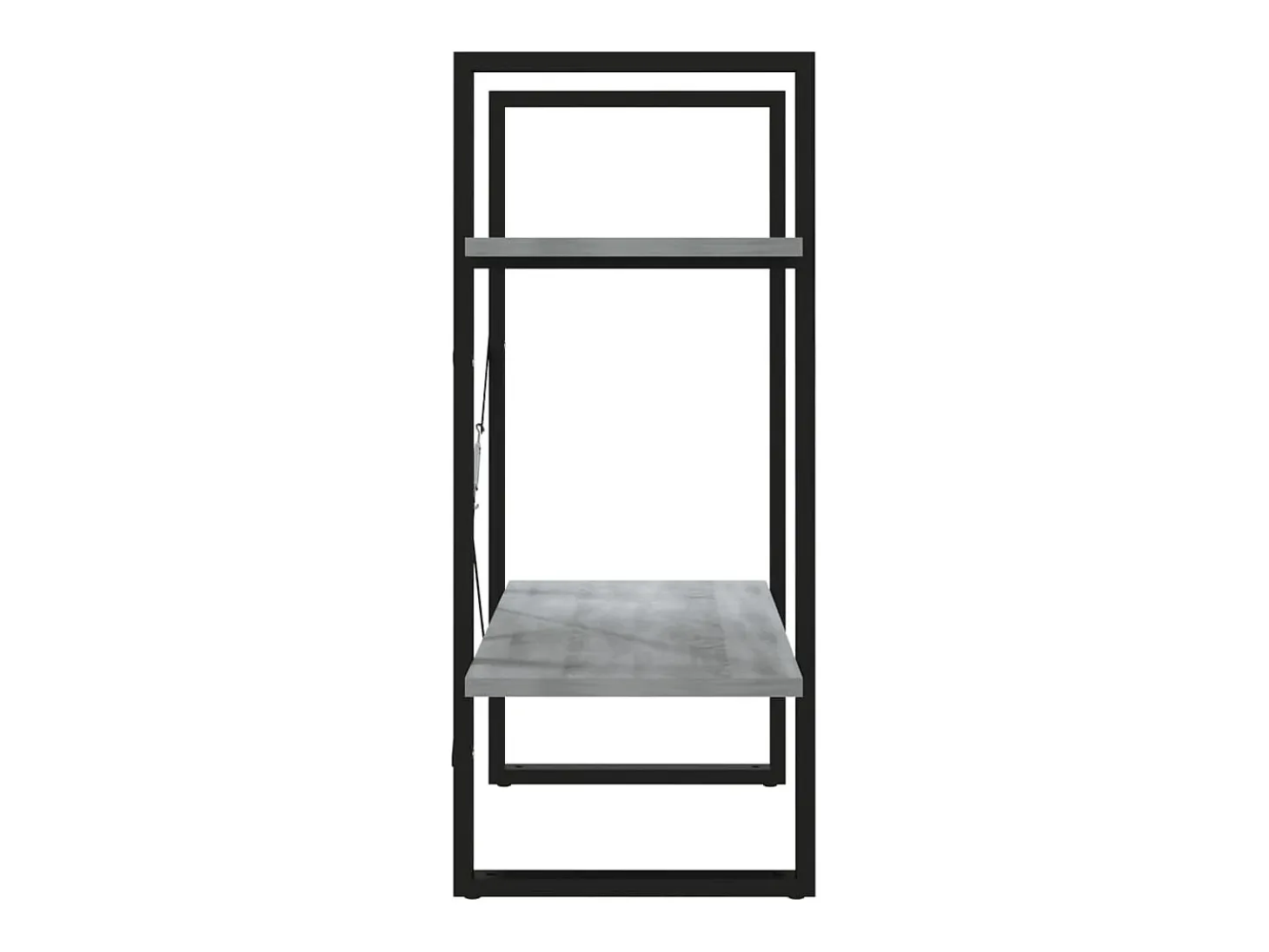 Estantería 2 niveles madera contrachapada gris 60x30x70 cm