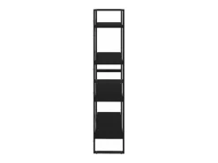 Estantería 4 niveles madera contrachapada negro 80x30x140 cm