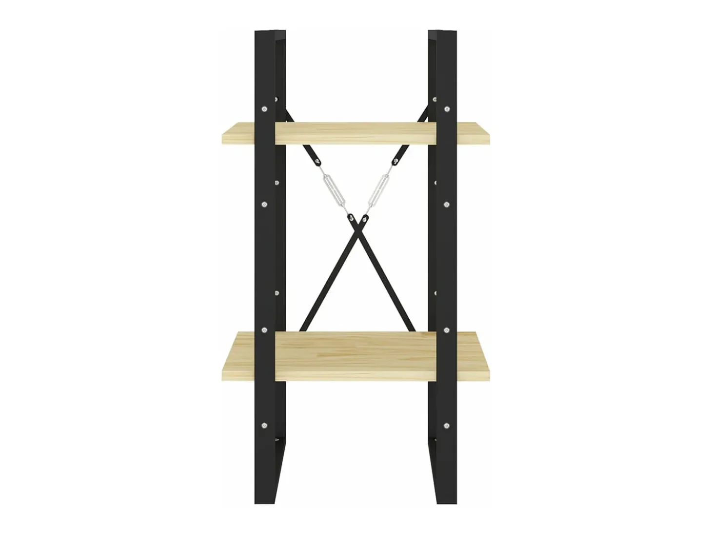 Estantería 2 niveles madera maciza de pino 40x30x70 cm