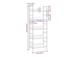Estantería 5 niveles madera ingeniería blanco 60x27,6x158,5 cm