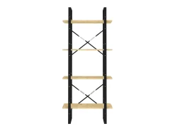Estantería 4 niveles madera maciza de pino 60x30x140 cm