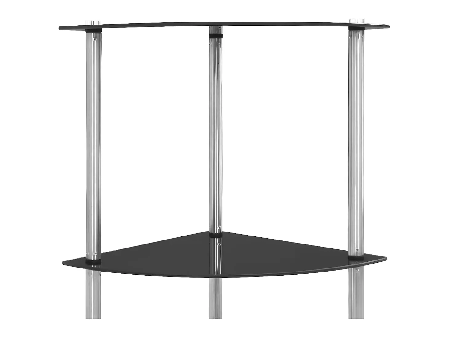 Estantería 6 niveles vidrio templado negro 30x30x160 cm