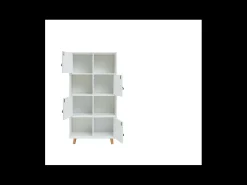 Estantería 4 puertas, 4 huecos acabado blanco, 119cm(alto) 60cm(ancho) 29cm(fondo). .