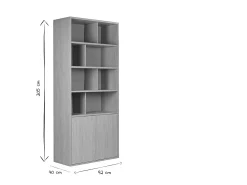Estantería acabado de madera clara de roble 92 cm - NAGANO