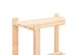 Estantería almacenaje 3 niveles madera pino maciza 150 kg ES705579