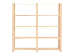 Estantería almacenaje 5 niveles madera pino maciza 500 kg ES675585