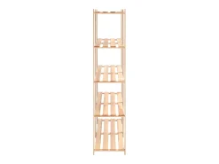 Estantería almacenaje 5 niveles madera pino maciza 500 kg ES675585