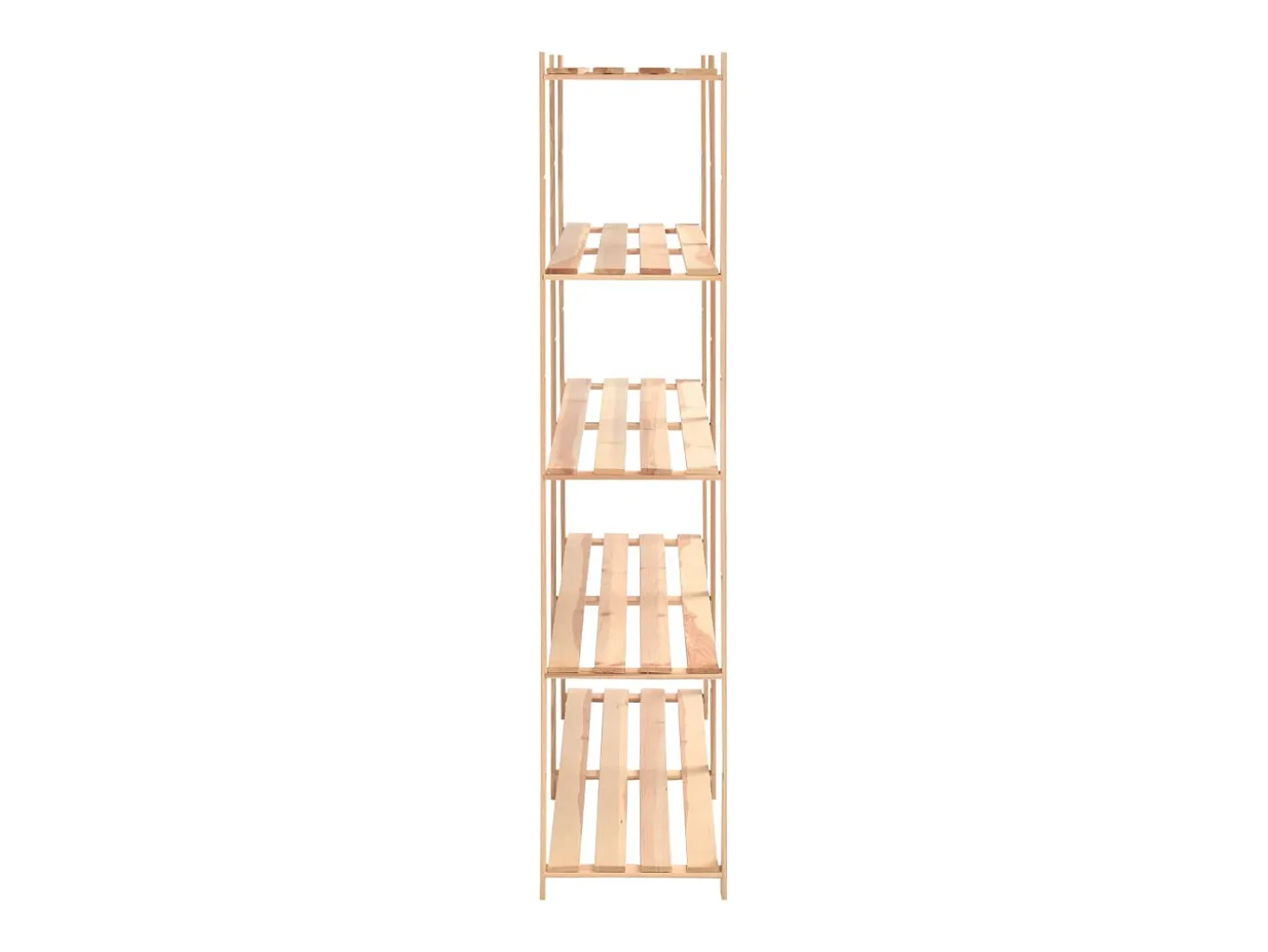 Estantería almacenaje 5 niveles madera pino maciza 500 kg ES675585