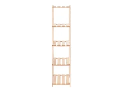 Estantería almacenaje 5 niveles madera pino maciza 250 kg ES758631