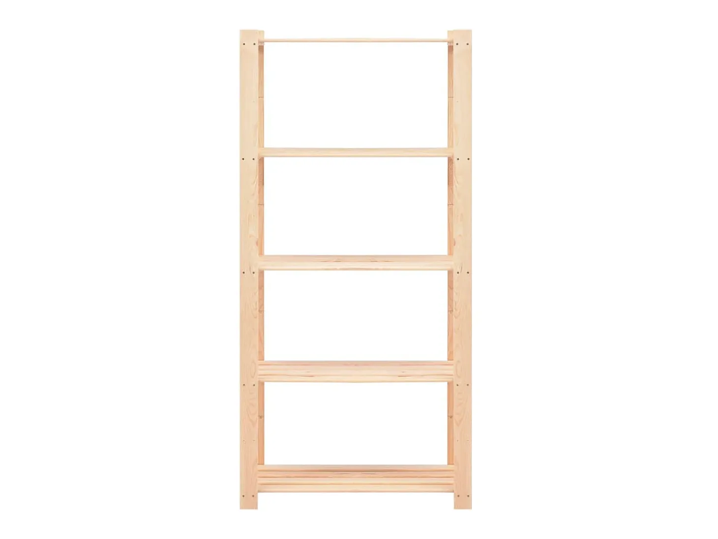 Estantería almacenaje 5 niveles madera pino maciza 250 kg ES758631