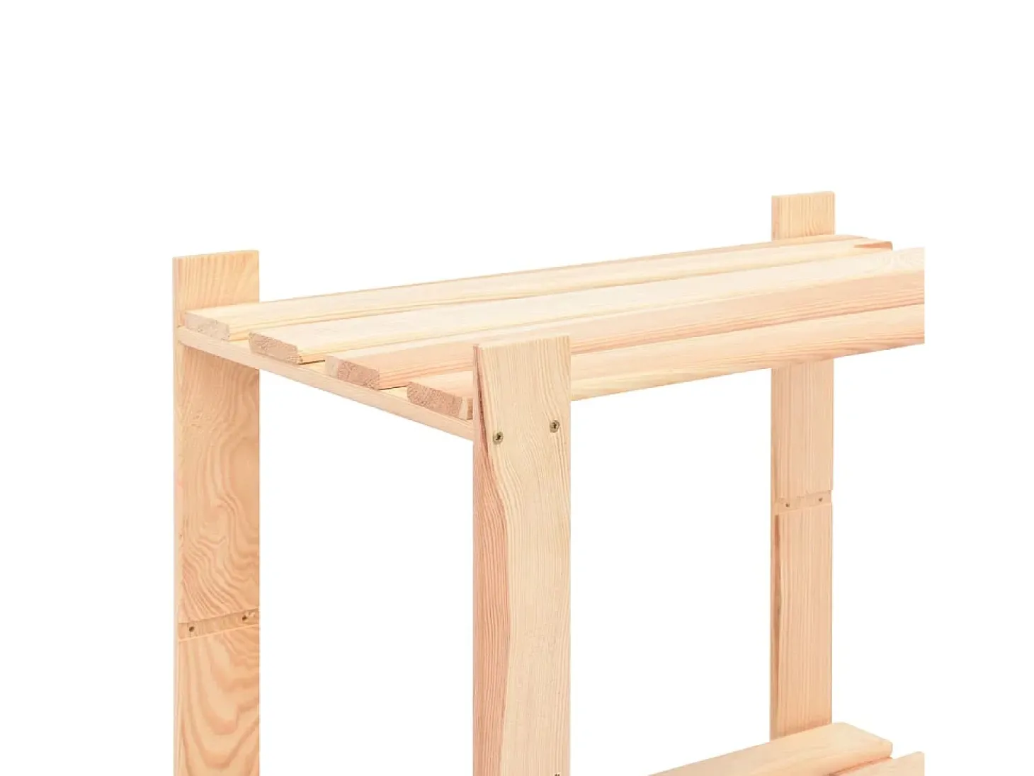 Estantería almacenaje 5 niveles madera pino maciza 250 kg ES758631