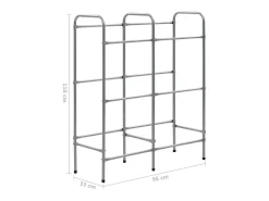 Estantería almacenaje para 6 cajas acero plateado 96x33x116 cm ES452409