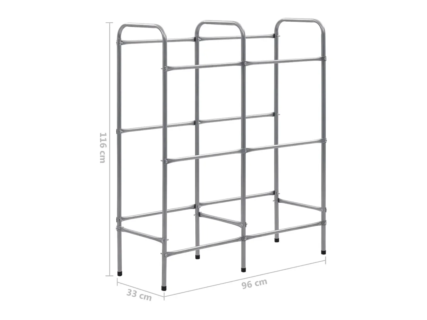 Estantería almacenaje para 6 cajas acero plateado 96x33x116 cm ES452409
