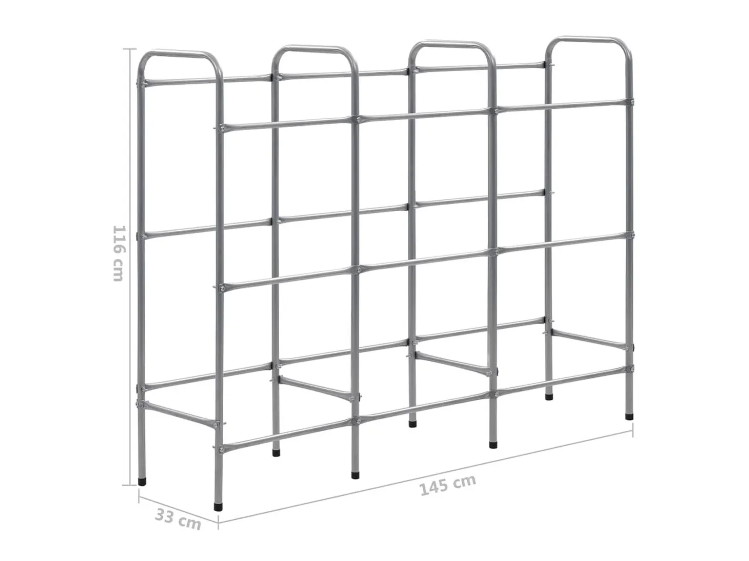 Estantería almacenaje para 9 cajas acero plateado 145x33x116 cm ES963189