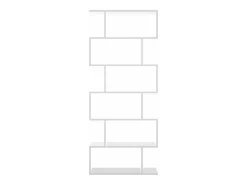 Estantería alta Ibros en blanco brillo 190 cm(alto)80 cm(ancho)25 cm(fondo). .