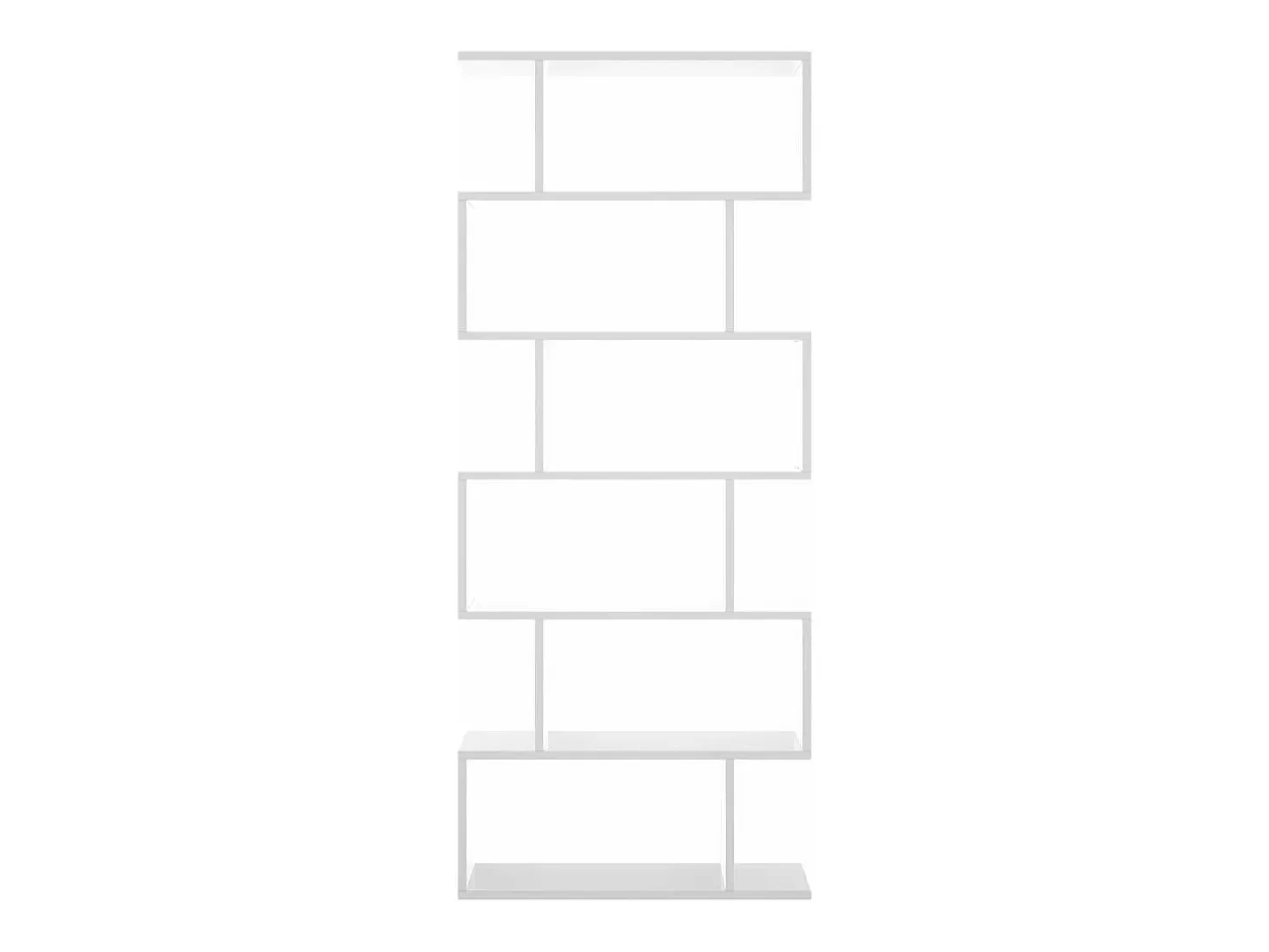 Estantería alta Ibros en blanco brillo 190 cm(alto)80 cm(ancho)25 cm(fondo). .