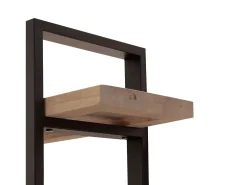 Estantería alta Plank roble American/negro 150x35x180 cm Adec