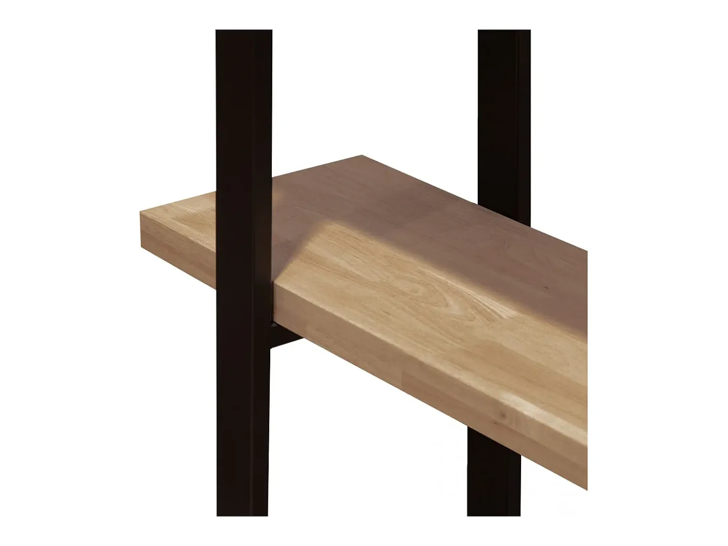 Estantería alta Plank roble American/negro 150x35x180 cm Adec
