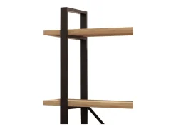 Estantería alta Plank roble American/negro 150x35x180 cm Adec