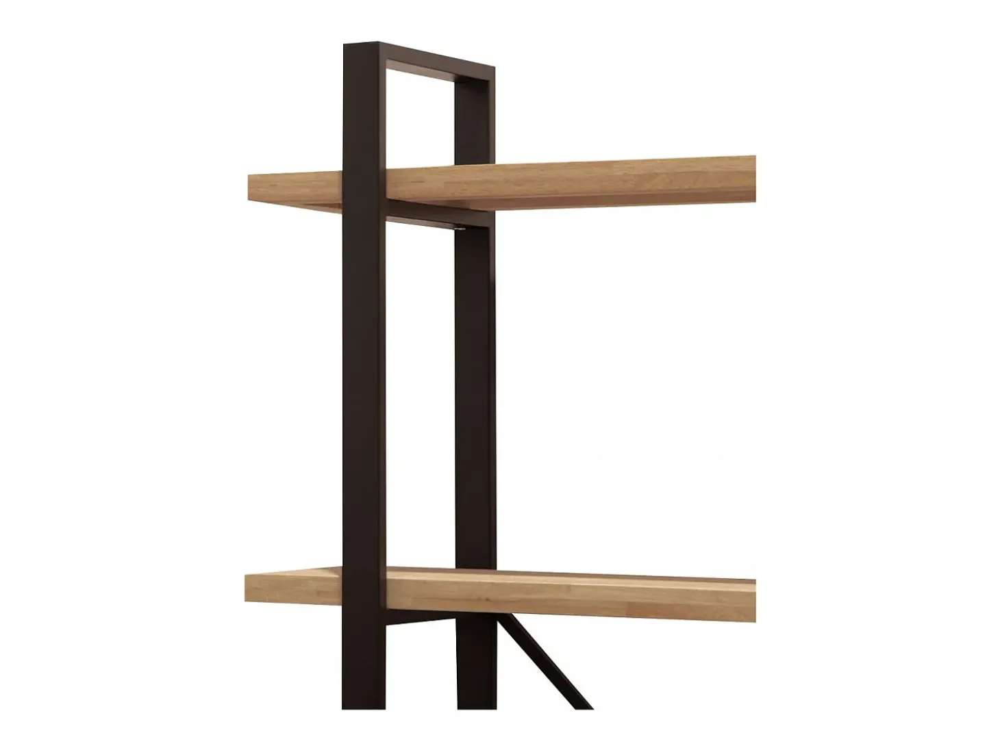 Estantería alta Plank roble American/negro 150x35x180 cm Adec