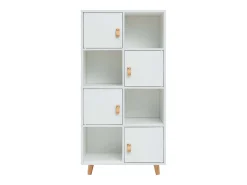 Estantería Anzio Blanca c/ 4 Puertas y 4 Estantes
