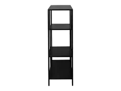 Estantería asimétrica de metal con 4 estanterías negro