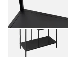 Estantería asimétrica de metal con 4 estanterías negro
