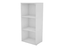 Estantería baja Plea para salón 3 niveles blanco mate melamina 42x92x29 cm