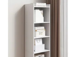 ESTANTERÍA BLANCA DE PIE PARA LIBROS ESTANTES ALTOS ESCANDINAVOS COLUMNA ARMARIO LOFT