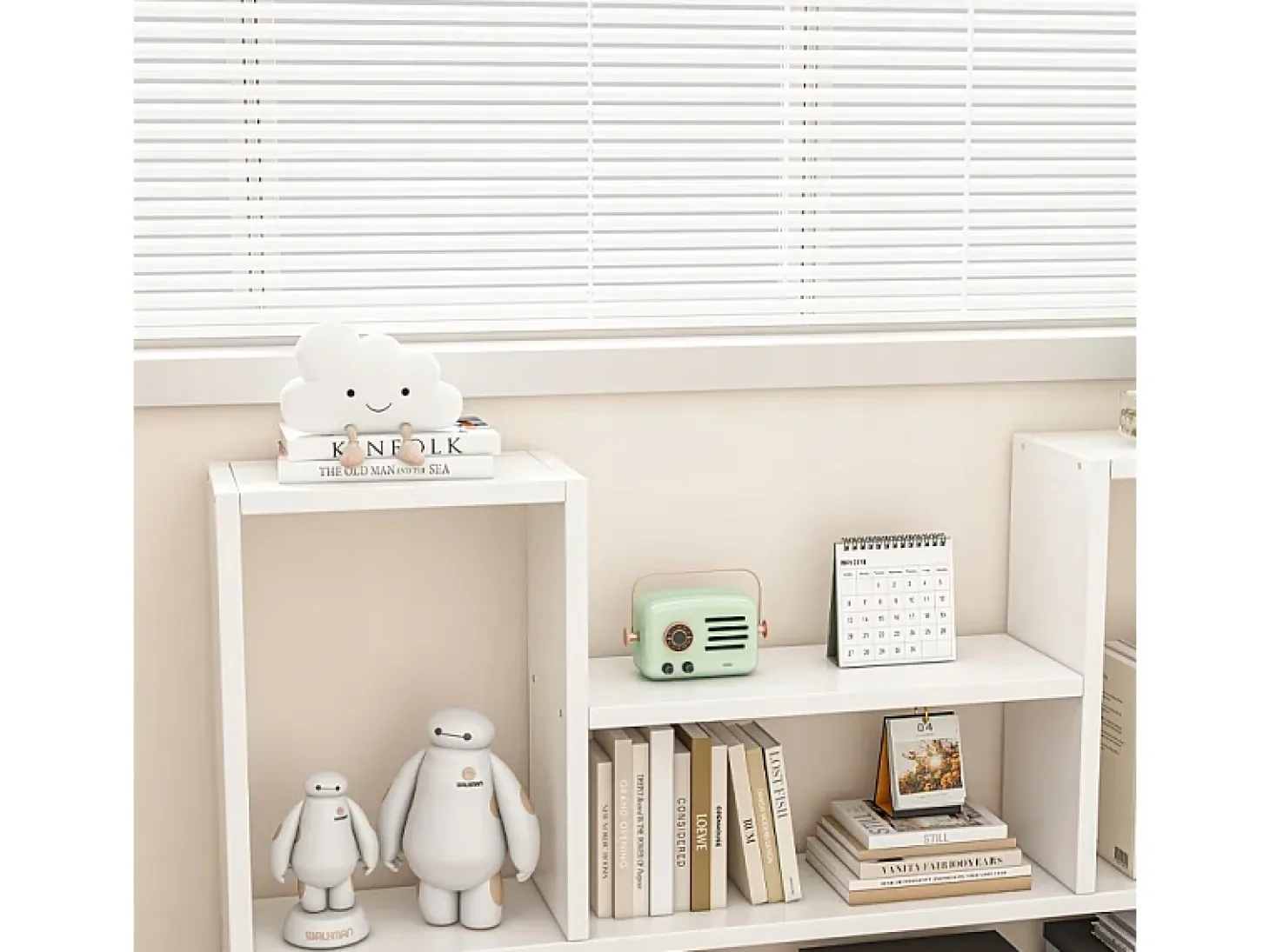 ESTANTERÍA BLANCA MODERNA DE PARED LOFT PARA LIBROS SALÓN ABIERTO 100 CM