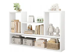 ESTANTERÍA BLANCA MODERNA DE PARED LOFT PARA LIBROS SALÓN ABIERTO 100 CM