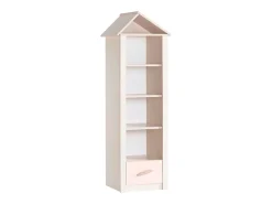Estantería casita con cajón rosa 164,4x47,4x41,3 cm