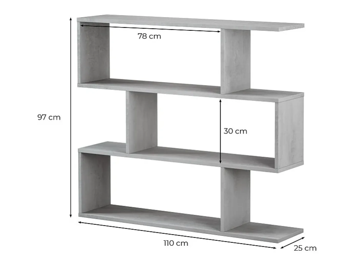 Estantería con 3 compartimentos - L110 cm - Athena