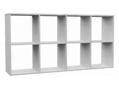 Estantería con 8 estantes - 147 cm - Blanco - MALAX